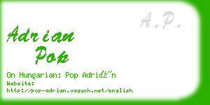 adrian pop business card